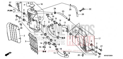 RADIATEUR CRF450R9 de 2009